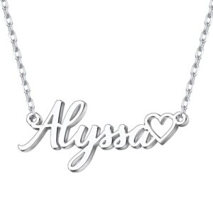 custom name necklace personalized sterling silver necklaces for women customized name necklaces pendant jewelry gifts for women