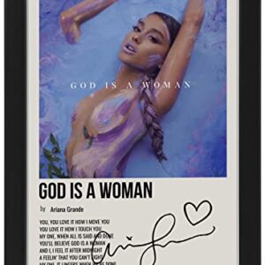 Ariana Grande - God Is A Woman Album Song Cover Signed Poster, Autographed Print Display, Fan Merchandise Gift, Collectable/Memoribilia Wall Art, Ariana Grande Enthusiast (Unframed, A4)