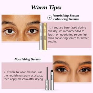 Premium Eyelash Growth Serum by Shinowa,Nourish Lash Enhancing Serum,Boosts Natural Lash Growth for Longer, Thicker, Fuller Eyelashes and Eyebrows (5ml*2)