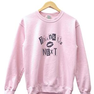 Thank U, Next Light Pink Graphic Crewneck Sweatshirt