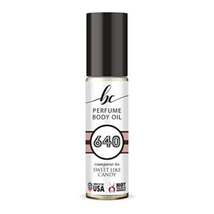 biocura bc perfume 640 inspired by ariana sweet like candy for women replica fragrance body oil dupes alcohol-free grande sample travel size concentrated long lasting roll-on 0.3 fl oz/10ml