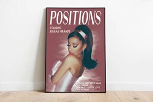 ariana_grande_positions inspired vintage style movie poster 24×36 (paper, 24×36)
