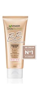 garnier skinactive bb cream anti-aging face moisturizer, light medium, 2.5 ounce