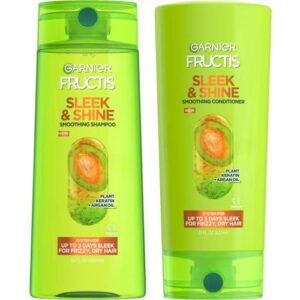garnier fructis sleek & shine 22 fl. oz. – 1 shampoo + 1 conditioner (family size) (packaging may vary)