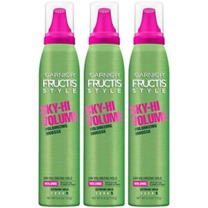 garnier fructis style sky-hi volume volumizing hair mousse, 6.5 ounce, 3 count