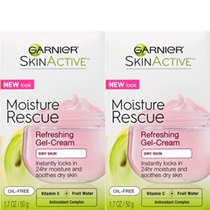 Garnier Skinactive Moisture Rescue Face Moisturizer for Dry Skin, 2 Count