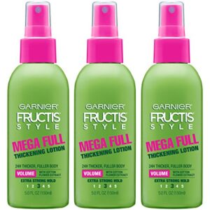 garnier fructis style mega full thickening lotion for all hair types, 5 ounce (3 count)