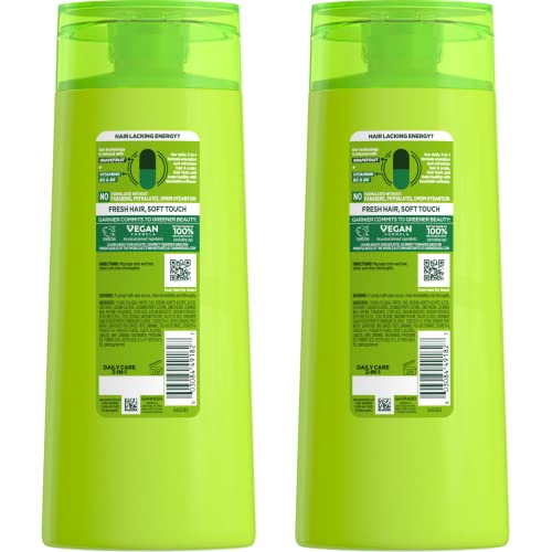 Garnier Fructis Fortifying 2-in-1 Shampoo and Conditioner for Stronger-Looking Hair with Touchable Softness, Daily Hair Care for Men and Women, Vegan, Paraben-Free 22 Fl Oz, 2 Count