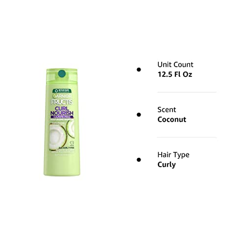 Garnier Hair Care Fructis Triple Nutrition Curl Nourish Shampoo, 12.5 Fluid (Packaging May Vary)