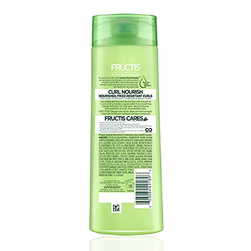 Garnier Hair Care Fructis Triple Nutrition Curl Nourish Shampoo, 12.5 Fluid (Packaging May Vary)