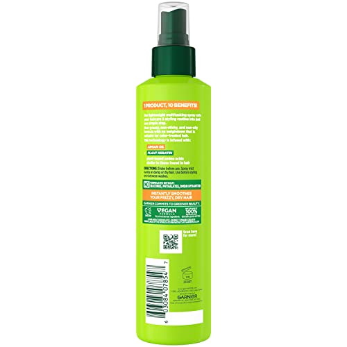 Garnier Fructis Sleek and Shine 10-in-1 Hair Care and Heat Protectant Spray to Help Smooth, Protect and Strengthen Frizzy and Dry Hair, 8.1 Fl Oz