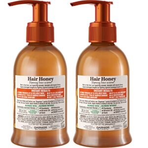 Garnier Whole Blends Honey Treasures Split End Hair Treatment Leave-In Repairing Serum & Heat Protectant, Visible Results, 10.2 Fl Oz (Pack of 2)