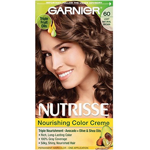 Garnier Nutrisse Nourishing Color Creme Light Natural Brown [60] 1 ea (Pack of 3)