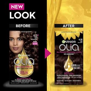 Garnier Hair Color Olia Ammonia-Free Brilliant Color Oil-Rich Permanent Hair Dye, 4.15 Dark Soft Mahogany, 1 Count (Packaging May Vary)