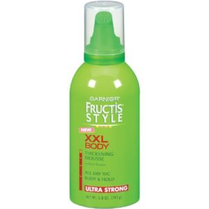 garnier fructis style xxl body thickening mousse, ultra strong hold, 6.8 ounce