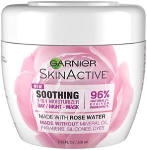 garnier skinactive 3-in-1 face moisturizer with rose water, 6.7 fl oz (pack of 1)