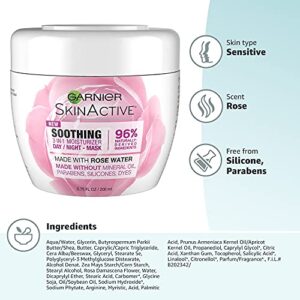 Garnier SkinActive 3-in-1 Face Moisturizer with Rose Water, 6.7 Fl Oz (Pack of 1)