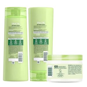 Garnier Fructis Triple Nutrition Curl Nourish Shampoo, Conditioner + Curl Butter, (Personal Size S&C), Kit