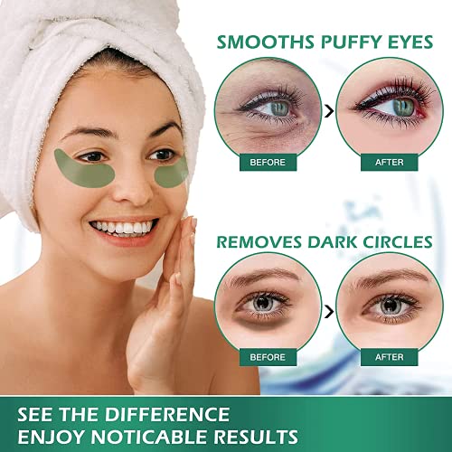 VANELC Eye Mask,Under Eye Patches with Collagen Seaweed,Eye Gel Treatment Masks For Dark Circles , Under Eye Bags Treatment, Natural Eye Masks for Puffy Eyes, Under eye Dark Circles,Anti-Wrinkle