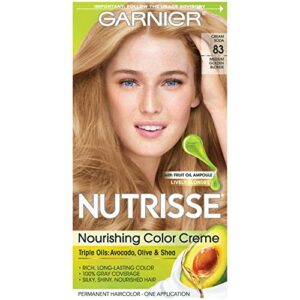 garnier nutrisse nourishing hair color creme, 83 medium golden blonde (cream soda) (packaging may vary)