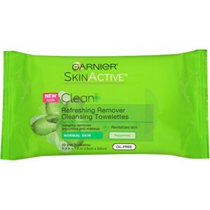 garnier skinactive clean + refreshing remover cleansing towelettes 25 ea