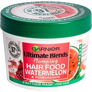 garnier ultimate blends plumping hair food watermelon 3-in-1 fine hair mask treatment 390 ml