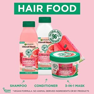 Garnier Ultimate Blends Plumping Hair Food Watermelon 3-In-1 Fine Hair Mask Treatment 390 ml