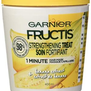 Garnier Hair Care Fructis Strengthening Treat 1 Minute Hair Mask With Banana Extract, 13.5 Fluid Ounce
