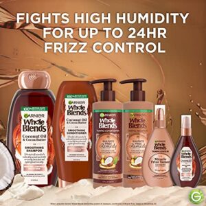 Garnier Haircare Whole Blends Sulfate Free Miracle Frizz Tamer 10-in-1 Frizz Taming Leave-In with Coconut Oil and Cocoa Butter, for Very Frizzy Hair, 2 Count (Packaging May Vary)