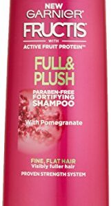 Garnier Fructis Full and Plush Volumizing Shampoo For Oily, Flat, Fine Hair, Made with Active Fruit Protein for Fuller and Healthy Hair, Vegan and Cruelty Free, 12.5 Fl Oz (370 ml)