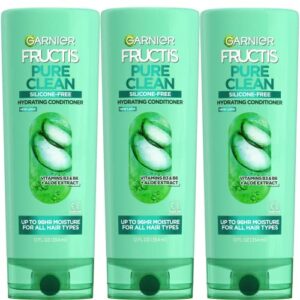 garnier hair care fructis pure clean conditioner, 12 fl oz (pack of 3) – packaging may vary