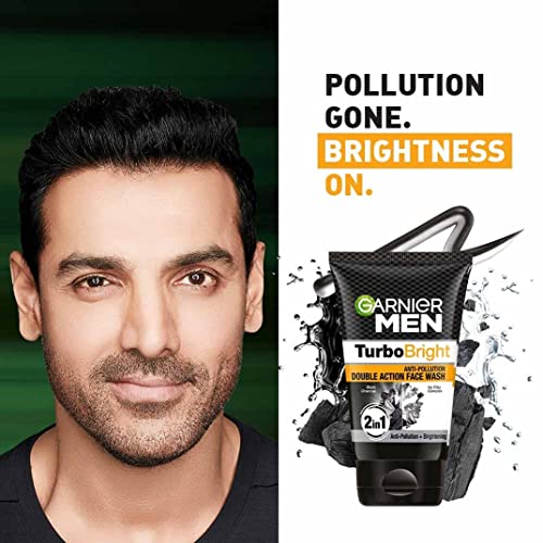 Garnier Men Power White Anti-Pollution Double Action Facewash, 100gm