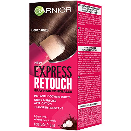 Garnier Hair Color Express Retouch Gray Hair Concealer, Instant Gray Coverage, Brown, 1 Count