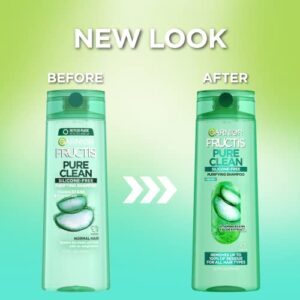 Garnier Fructis Pure Clean Shampoo, Paraben-Free Silicone-Free with Aloe Extract and Vitamin E, 12.5 Fl Oz Bottle