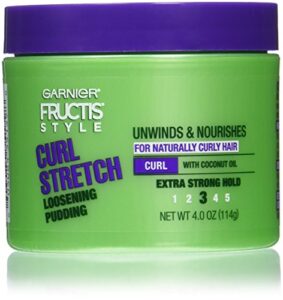 garnier fructis style curl stretch loosening pudding, 4 ounce jar, for naturally curly hair