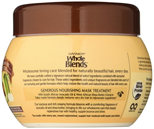 Garnier Whole Blends Hair Mask with Avocado Oil & Shea Butter Extracts, Dry Hair, 10.1 fl. oz.