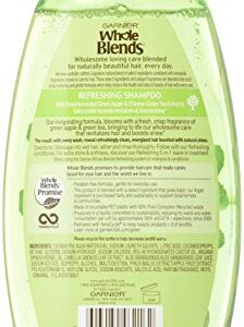 Garnier Whole Blends Shampoo with Green Apple & Green Tea Extracts, Normal Hair, 12.5 fl. oz.