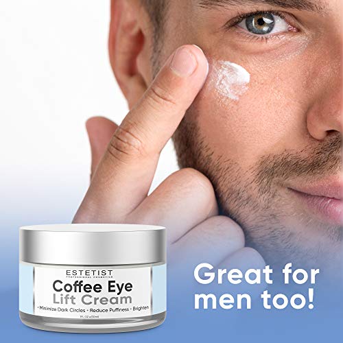 Caffeine Infused Coffee Eye Lift Cream - Reduces Puffiness, Brightens Dark Circles, & Firms Under Eye Bags - Anti Aging, Wrinkle Fighting Skin Treatment