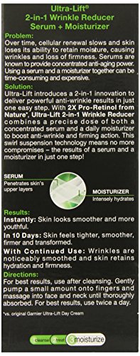 Garnier SkinActive Ultra-Lift Anti-Aging Moisturizer & Serum, 1.7 Ounce, White, 2 Count