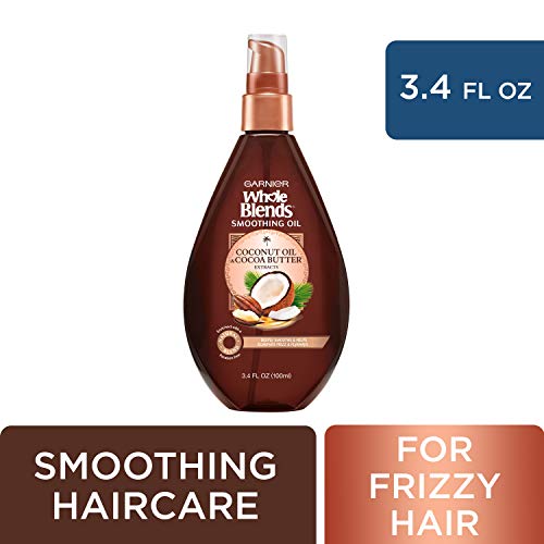 Garnier Whole Blends Smoothing Oil, Coconut Oil & Cocoa Butter Extracts 3.4 Fl Oz (1 Count)