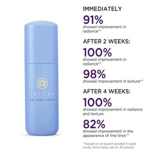 TATCHA The Dewy Serum | Plumping & Smoothing Treatment, 3-in-1 Serum Gently Smooths, Plumps & Locks in Moisture | 1 oz