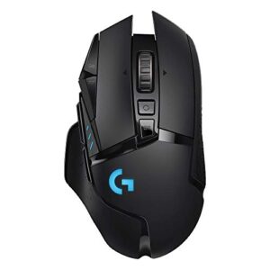 logitech g502 lightspeed wireless gaming mouse with hero 25k sensor, powerplay compatible, tunable weights and lightsync rgb – black