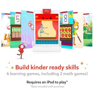 Osmo-Little Genius Starter Kit for iPad + Early Math Adventure-6 Educational Learning Games Ages 3-5-Counting, Shapes,Phonics & Creativity-STEM Toy Gifts-Kids(Osmo iPad Base Included-Amazon Exclusive)