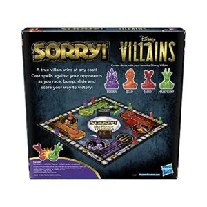 Hasbro Gaming Sorry! Board Game: Disney Villains Edition Kids, Family Games for Ages 6 and Up (Amazon Exclusive) , Green