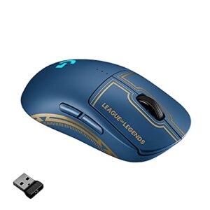 logitech g pro wireless gaming mouse – lightspeed, hero 25k sensor, 25,600 dpi, rgb, 4-8 customizable buttons, ambidextrous, official league of legends edition