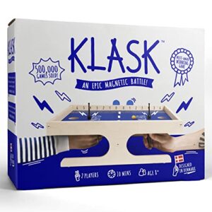 klask: the magnetic award-winning party game of skill – for kids and adults of all ages that’s half foosball, half air hockey