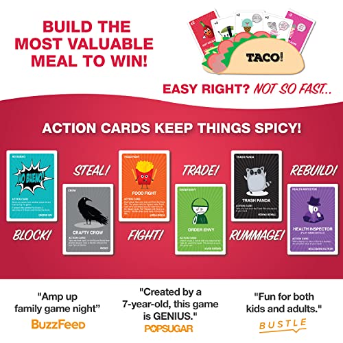 Taco vs Burrito - The Strategic Family Friendly Card Game Created by a 7 Year Old - Perfect for Boys, Girls, Kids, Families & Adults [Amazon Exclusive]