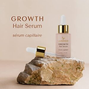 Lanmeri Vegan Hair Growth Serum - Natural Hair Regrowth and Hair Loss Treatments for Women & Men - Scalp Serum for Thinning Hair and Hair Loss - Fuller-looking, Thicker and Healthier Hair in 90 Days, All Hair Types