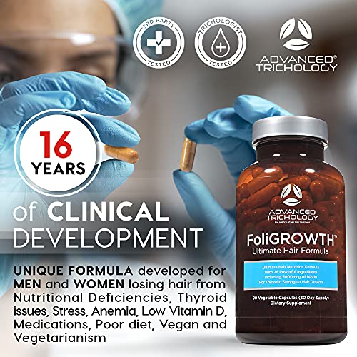 FoliGROWTH™ Hair Growth Supplement for Thicker Fuller Hair | Approved* by the American Hair Loss Association | Revitalize Thinning Hair, Backed by 20 Years of Experience in Hair Loss Treatment Clinics