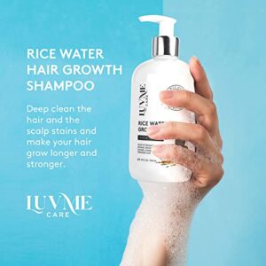 Luv Me Care Rice Water Hair Growth Shampoo With Biotin,Rice Water for Hair Growth- Hair Shampoo for Hair Growth for Thinning Hair and Hair Loss, All Hair Types, Men and Women 10 Fl Oz